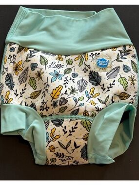 Splash About Mint Leaf-Print Kids Swim Diaper